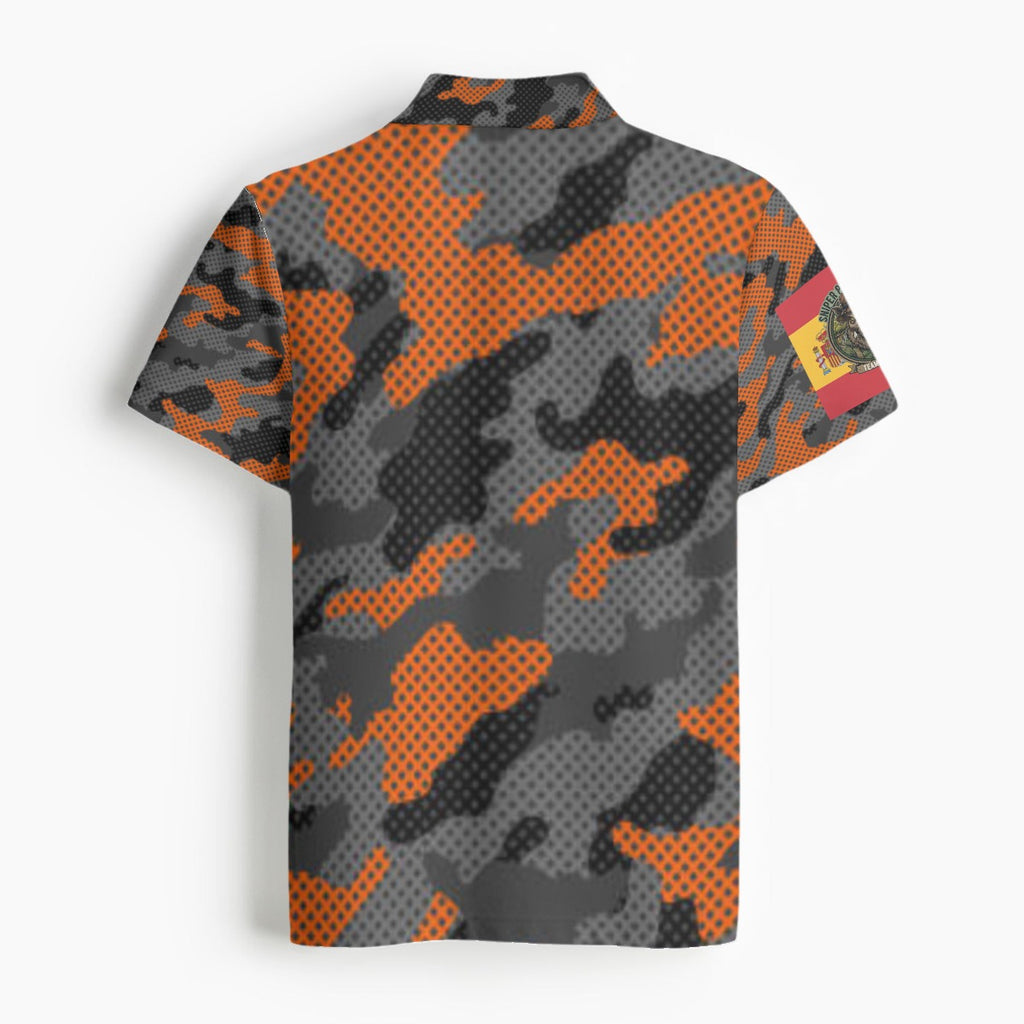 Polo Camo Pixelado Naranja SniperProHunter