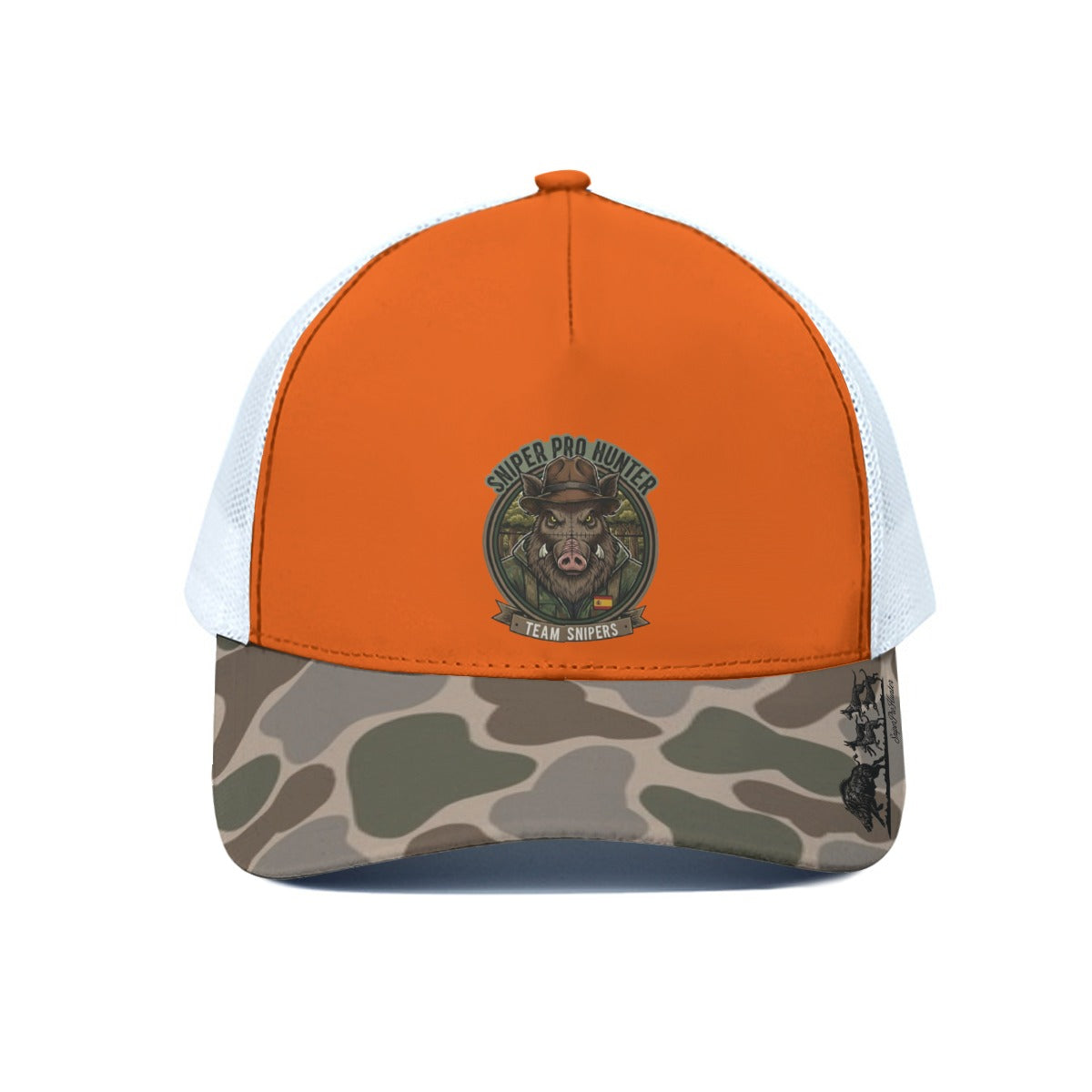 Gorra SNIPER Montería Camo Mix Orange